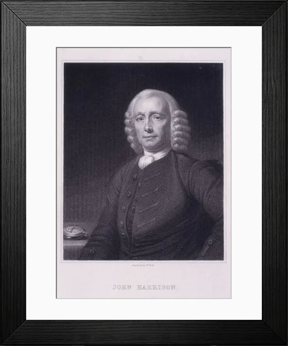 Framed Print : John Harrison, c1835. Artist: William Holl Framed Print : John Harrison, c1835. Artist: William Holl
