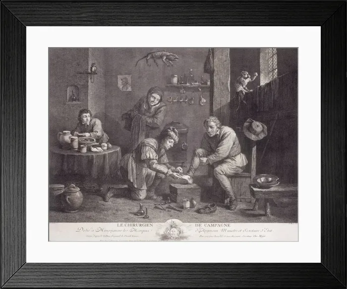 Framed Print : Le Chirugien de Campagne ( The Country Surgeon ), c1747. Artist: Thomas Major Framed Print : Le Chirugien de Campagne ( The Country Surgeon ), c1747. Artist: Thomas Major