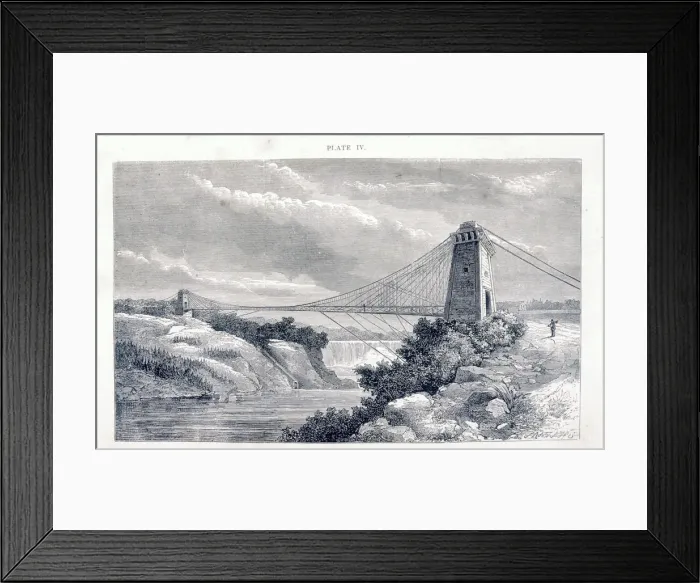 Framed Print : Falls View Suspension Bridge, Niagara, North America, c1869-c1889 Framed Print : Falls View Suspension Bridge, Niagara, North America, c1869-c1889