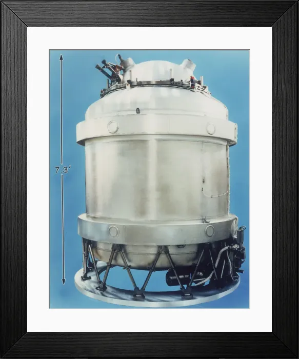 Framed Print : Cryostat for COBE satellite, 1989, USA Framed Print : Cryostat for COBE satellite, 1989, USA