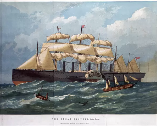 PSS Great Eastern on the ocean, 1858