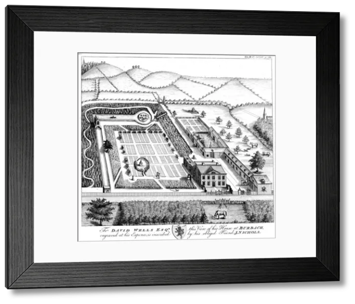 Framed Print : Gentlemans model country estate, c1750 Framed Print : Gentlemans model country estate, c1750