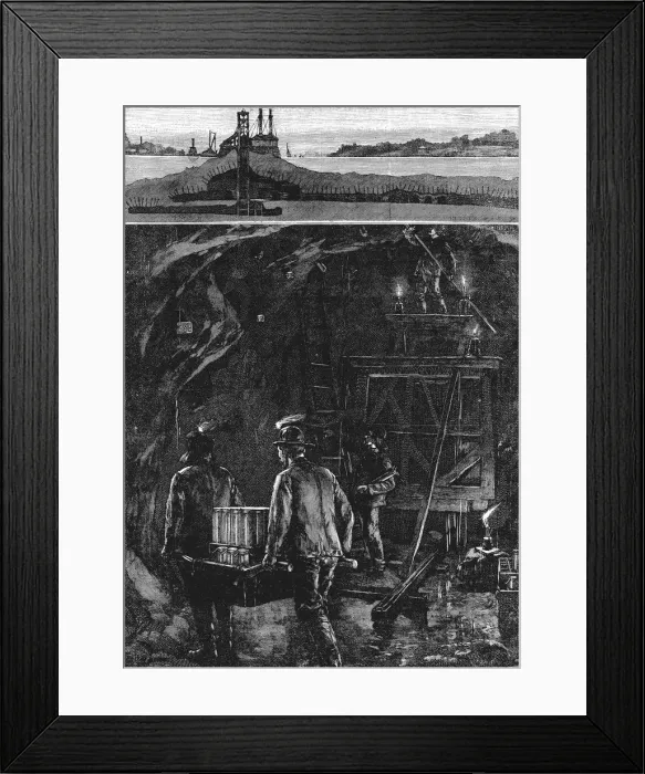 Framed Print : Blowing up Flood Rock, 1885, (1886) Framed Print : Blowing up Flood Rock, 1885, (1886)