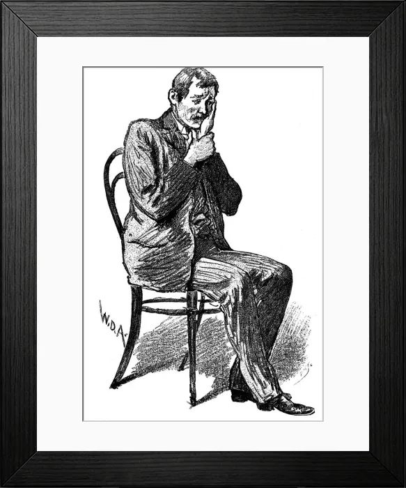 Framed Print : Hypnosis subject suffering from imaginary toothache, 1891 Framed Print : Hypnosis subject suffering from imaginary toothache, 1891