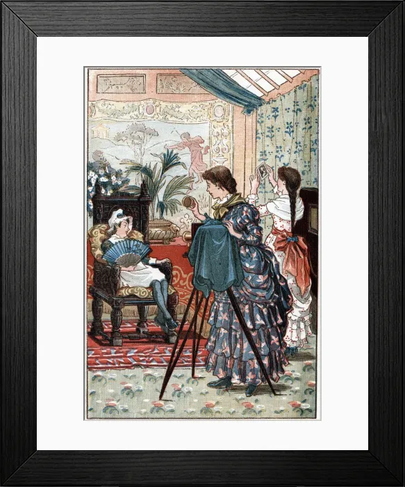Framed Print : Portrait photography as a fitting career for a young woman, 1884 Framed Print : Portrait photography as a fitting career for a young woman, 1884