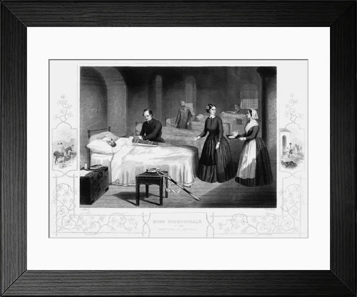 Framed Print : Florence Nightingale in the hospital at Scutari, c1860 Framed Print : Florence Nightingale in the hospital at Scutari, c1860