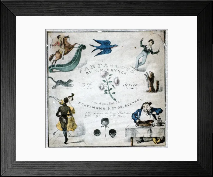 Framed Print : Booklet of instructions for a Fantascope, 1833. Artist: Thomas Mann Baynes Framed Print : Booklet of instructions for a Fantascope, 1833. Artist: Thomas Mann Baynes
