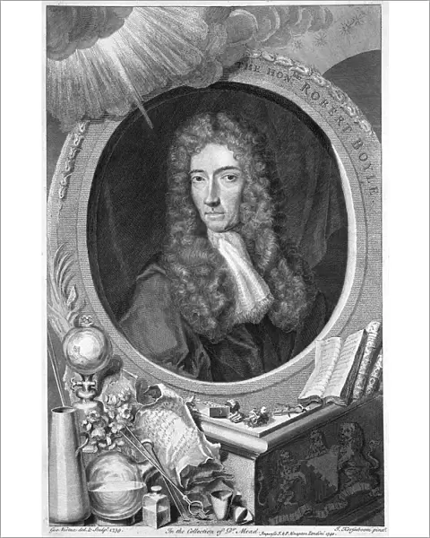 Robert Boyle, 17th century Irish chemist and physicist, 1739. Artist: George Vertue