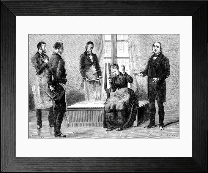 Framed Print : Jean Martin Charcot demonstrating hypnosis, 1879 Framed Print : Jean Martin Charcot demonstrating hypnosis, 1879