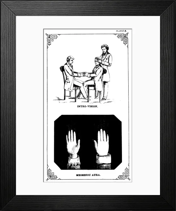 Framed Print : Hypnosis: introvision (power of looking into a body), 1889 Framed Print : Hypnosis: introvision (power of looking into a body), 1889