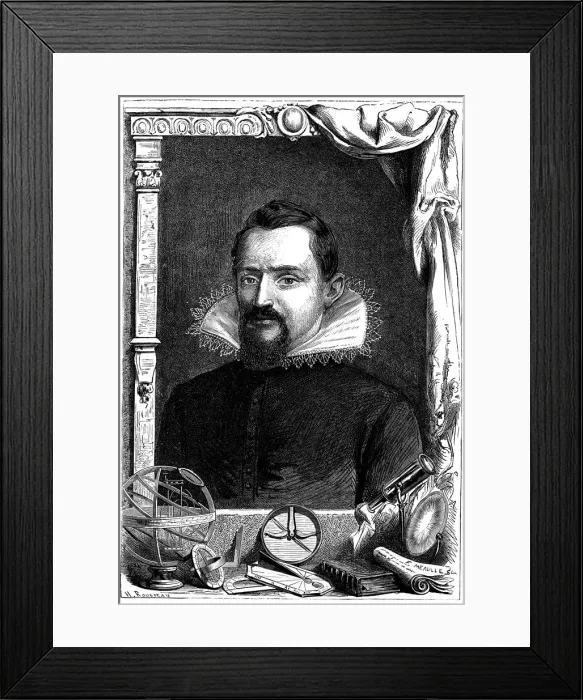 Framed Print : Johannes Kepler, German astronomer, c1600, (c1870)