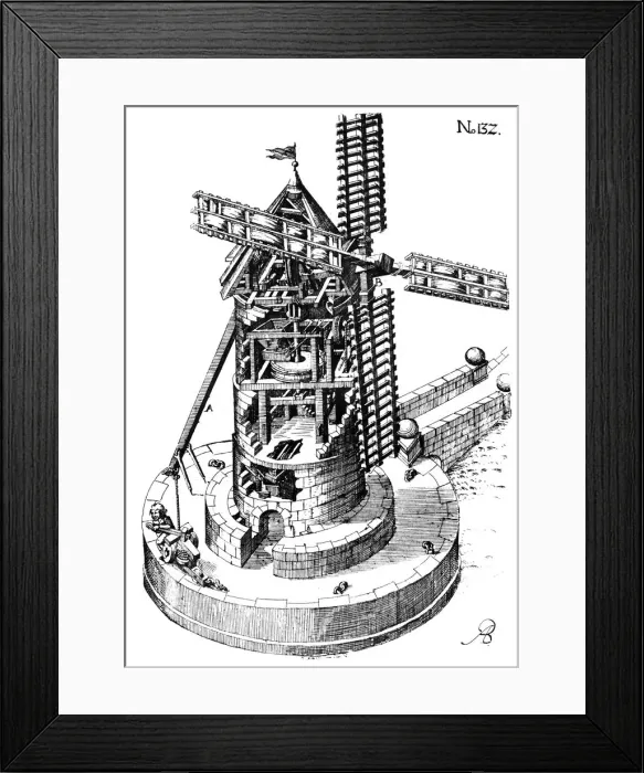Framed Print : Tower mill, 1620 Framed Print : Tower mill, 1620