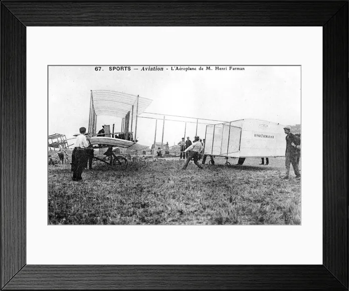 Framed Print : Farman biplane No 1, c1912 Framed Print : Farman biplane No 1, c1912