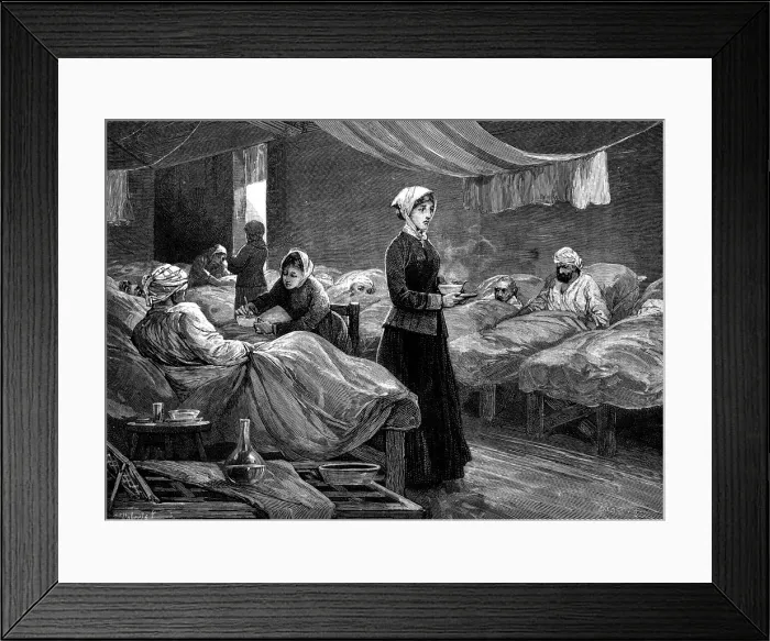 Framed Print : Florence Nightingale in the barrack hospital at Scutari, c1880 Framed Print : Florence Nightingale in the barrack hospital at Scutari, c1880