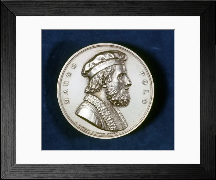 Framed Print : Marco Polo, Venetian traveller and merchant, 19th century Framed Print : Marco Polo, Venetian traveller and merchant, 19th century