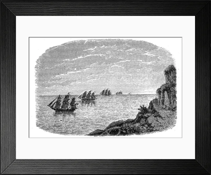 Framed Print : Curvature of the Earth, c1880 Framed Print : Curvature of the Earth, c1880