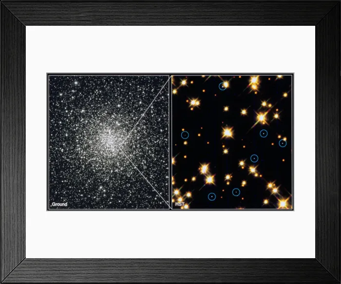 Framed Print : White dwarf stars in Globular Cluster M4H Bond (STSCI) Framed Print : White dwarf stars in Globular Cluster M4H Bond (STSCI)
