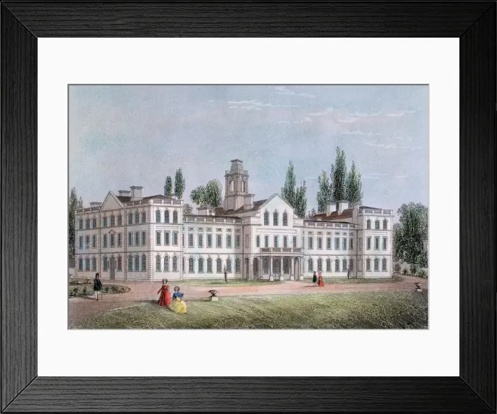 Framed Print : Smallpox Hospital, Highgate, London, c1871 Framed Print : Smallpox Hospital, Highgate, London, c1871
