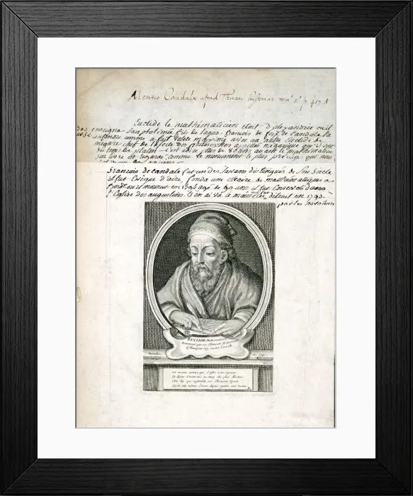 Framed Print : Euclid, Greek mathematician, 1740 Framed Print : Euclid, Greek mathematician, 1740