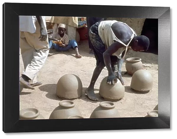 Making pots without a wheel, Nigeria, c1966