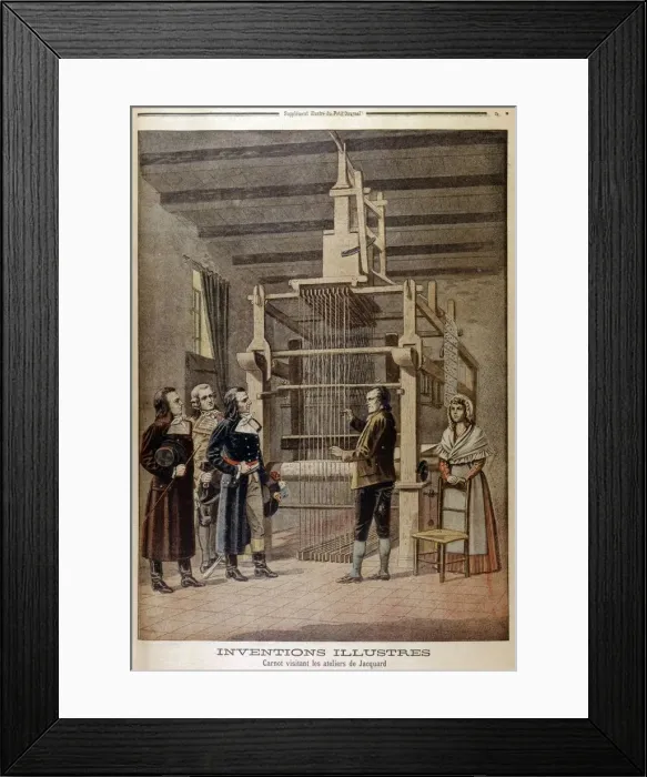 Framed Print : Joseph Marie Jacquard, showing his loom to Lazare Carnot, Lyon, France, 1801 (1901) Framed Print : Joseph Marie Jacquard, showing his loom to Lazare Carnot, Lyon, France, 1801 (1901)