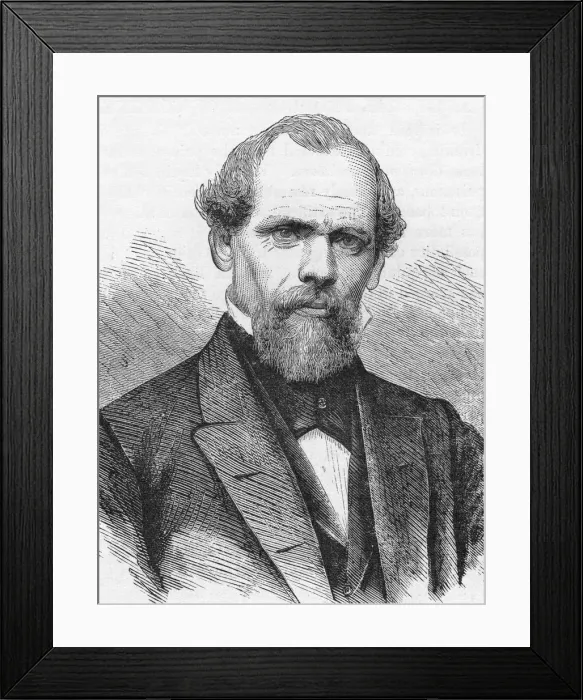 Framed Print : John Augustus Roebling, American civil engineer, 1874