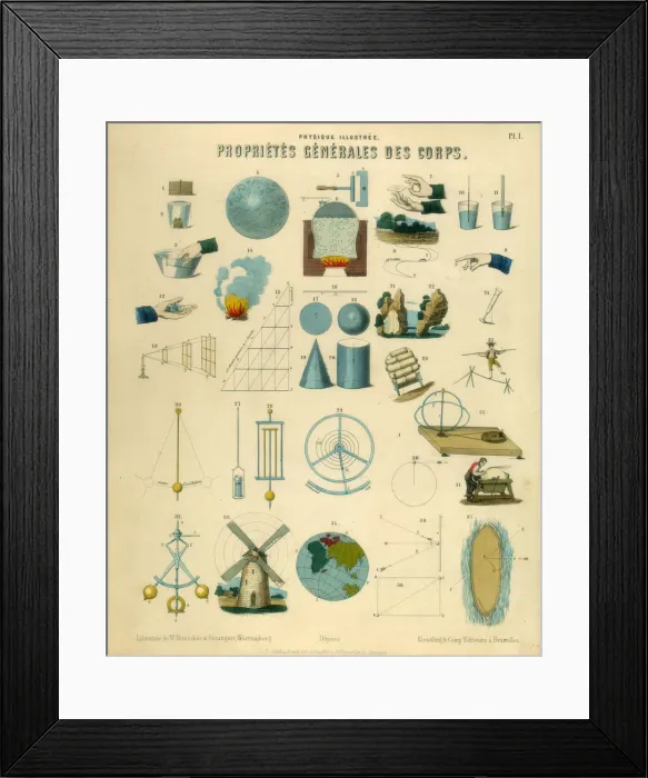 Framed Print : General properties of bodies, c1851 Framed Print : General properties of bodies, c1851