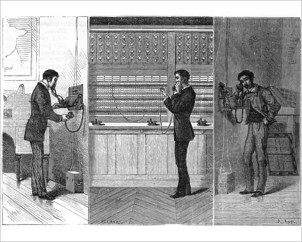 Ader telephone system, 1881