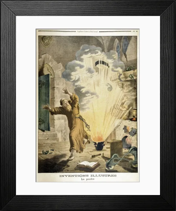 Framed Print : Berthold Schwart, 14th century German Franciscan monk and alchemist, 1901 Framed Print : Berthold Schwart, 14th century German Franciscan monk and alchemist, 1901