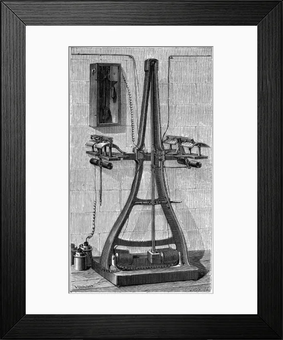 Framed Print : Casellis pantelegraph, 1874 Framed Print : Casellis pantelegraph, 1874