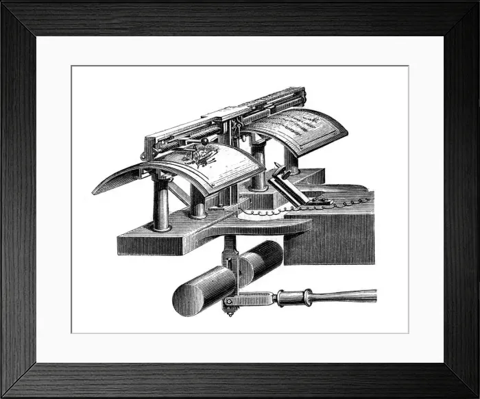 Framed Print : Casellis pantelegraph, 1874 Framed Print : Casellis pantelegraph, 1874