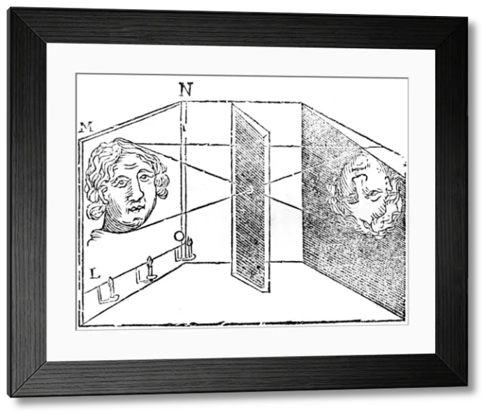Framed Print : Illustration of the principle of the camera obscura, 1671 Framed Print : Illustration of the principle of the camera obscura, 1671