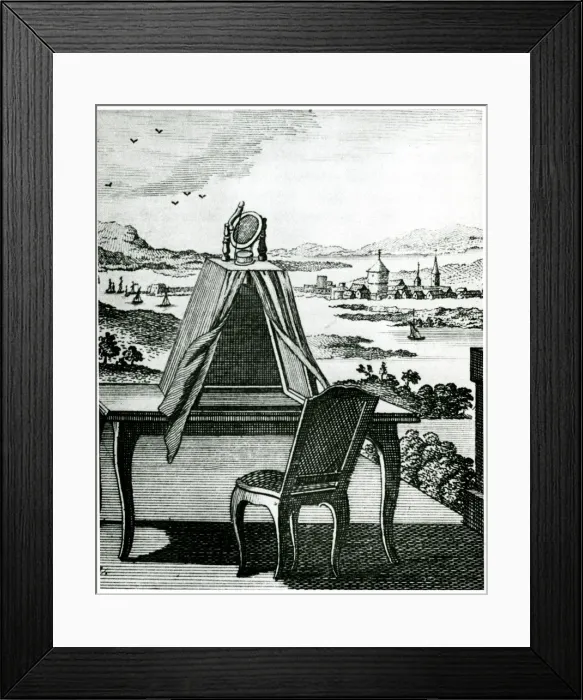 Framed Print : Portable tent type of camera obscura, 1764 Framed Print : Portable tent type of camera obscura, 1764