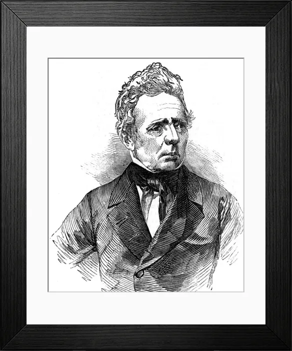 Framed Print : Hans Christian Oersted, Danish physicist, 1851 Framed Print : Hans Christian Oersted, Danish physicist, 1851