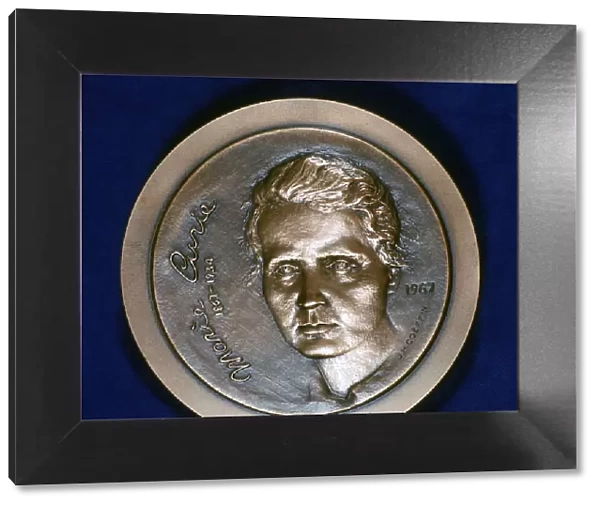 Medal commemorating Marie Sklodowska Curie, Polish-born French physicist, 1967