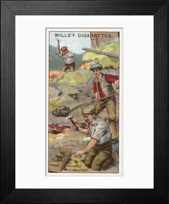 Framed Print : Mining Pitchblende, Cornwall, England, c1916 Framed Print : Mining Pitchblende, Cornwall, England, c1916