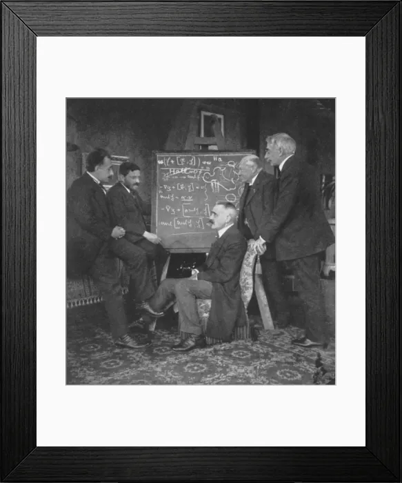 Framed Print : Albert Einstein and other physicists at Paul Ehrenfests home, Leyden, Netherlands Framed Print : Albert Einstein and other physicists at Paul Ehrenfests home, Leyden, Netherlands