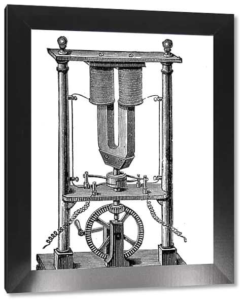 First magnetoelectric motor built by Hippolyte Pixii, c1832 (c1890)