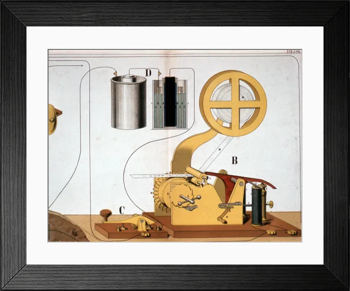 Framed Print : Morse electric printing telegraph, c1882 Framed Print : Morse electric printing telegraph, c1882