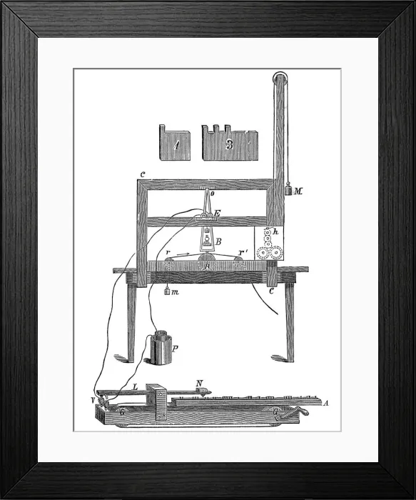 Framed Print : Morses first telegraph, 1837 (c1900). Artist: Sir John Gilbert Framed Print : Morses first telegraph, 1837 (c1900). Artist: Sir John Gilbert