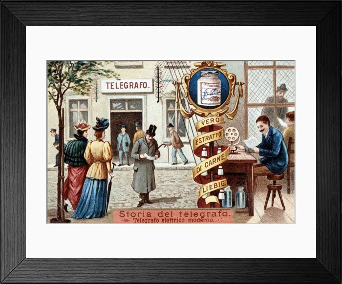 Framed Print : Telegraph office, c1900 Framed Print : Telegraph office, c1900