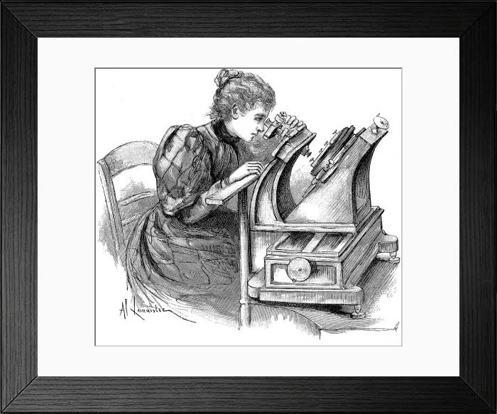 Framed Print : Plate measuring microscope, 1895 Framed Print : Plate measuring microscope, 1895