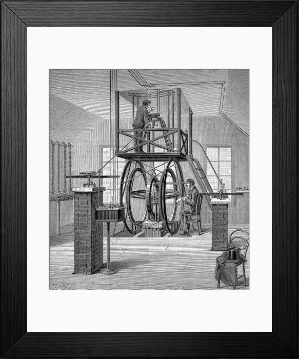 Framed Print : Giant galvanometer in the physics laboratory, Cornell University, New York, USA, 1886