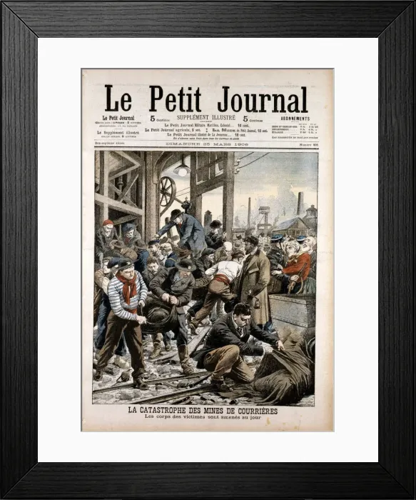 Framed Print : Coal mining accident, Courrieres Mines, Pas-de-Calais, France, 1906 Framed Print : Coal mining accident, Courrieres Mines, Pas-de-Calais, France, 1906