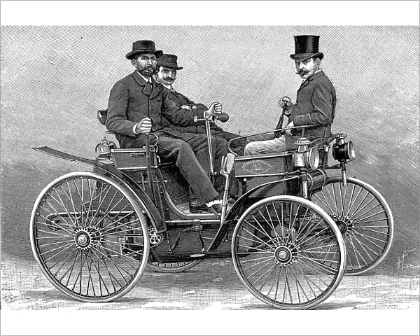 Armand Peugots first motor car, 1890