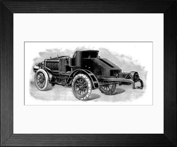 Framed Print : Renards tractor unit, showing towing attachment for trailers, French, 1904 Framed Print : Renards tractor unit, showing towing attachment for trailers, French, 1904