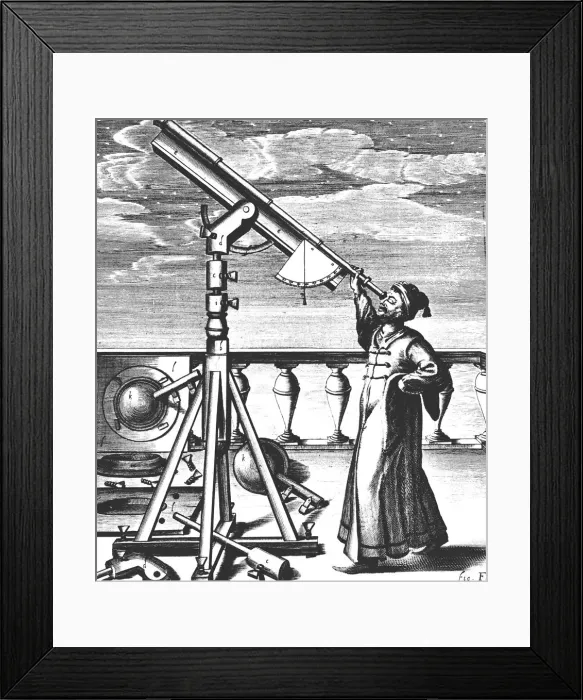 Framed Print : Johannes Hevelius, German astronomer, 1647 Framed Print : Johannes Hevelius, German astronomer, 1647