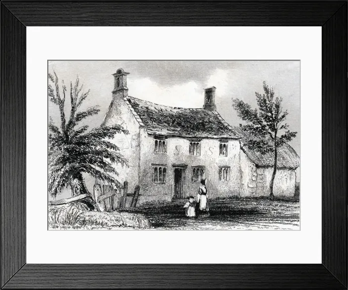 Framed Print : Woolsthorpe Manor, near Grantham, Lincolnshire, birthplace of Sir Isaac Newton, 1840 Framed Print : Woolsthorpe Manor, near Grantham, Lincolnshire, birthplace of Sir Isaac Newton, 1840