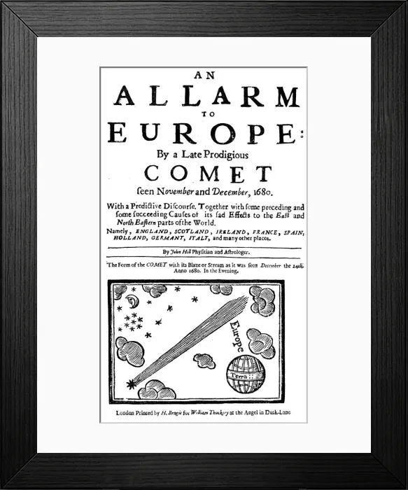 Framed Print : An Allarm to Europe By a Late Prodigious Comet, 1680 Framed Print : An Allarm to Europe By a Late Prodigious Comet, 1680