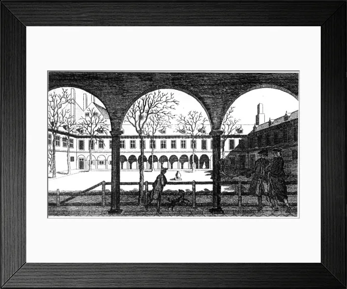 Framed Print : Courtyard of Gresham College, London, 18th century